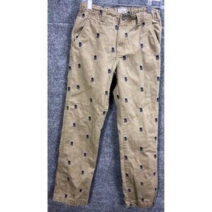 The Children's Place Boys Size 14 Skull Print Khaki Pants Casual